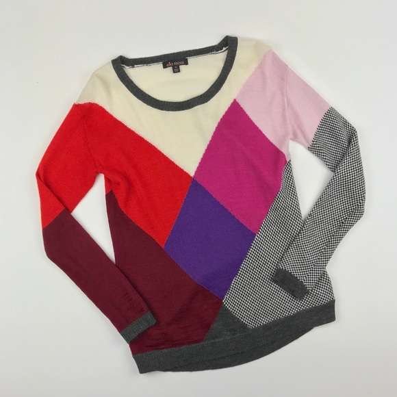 {Ella Moss} Long Sleeve Multicolored Sweater - Picture 2 of 6